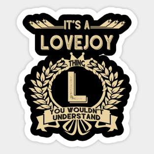 Lovejoy Sticker